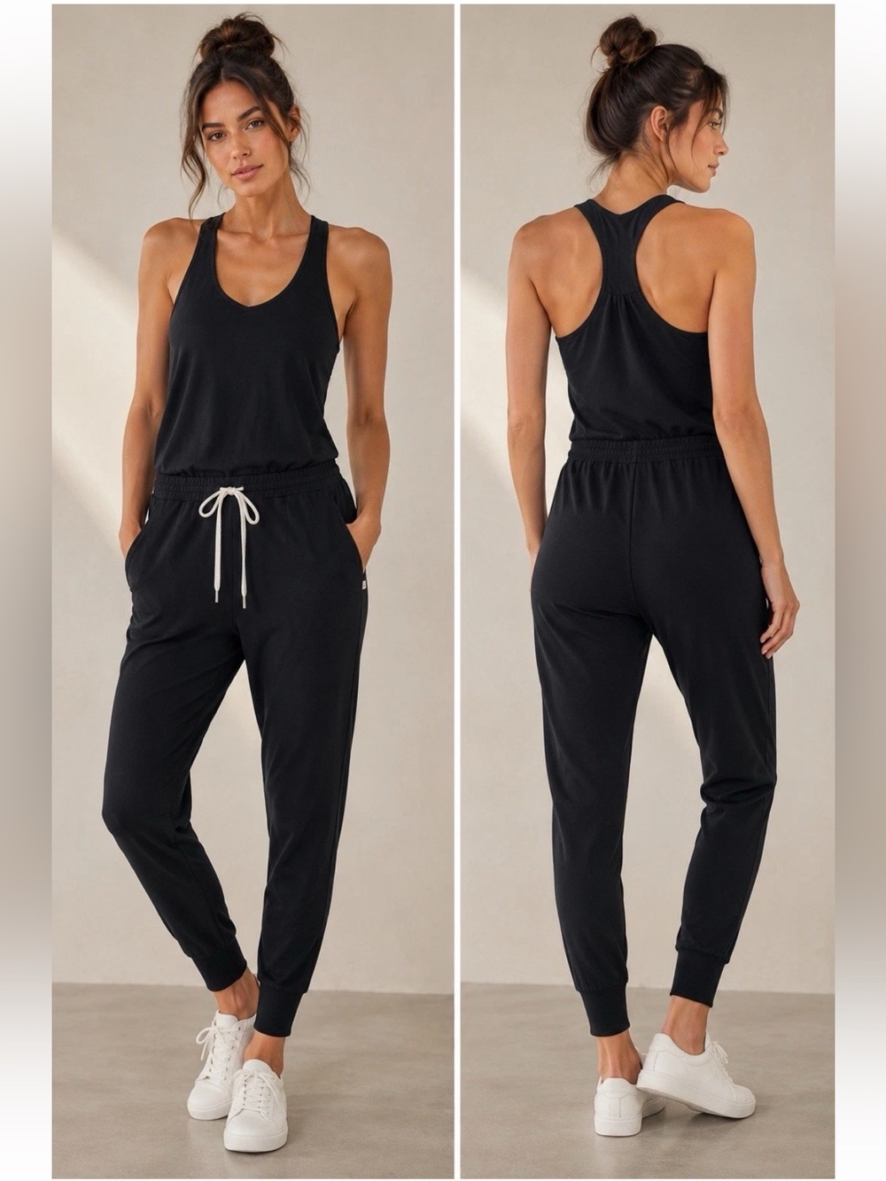 Vuori Women’s Lux Sleeveless Jumpsuit Size Medium Black